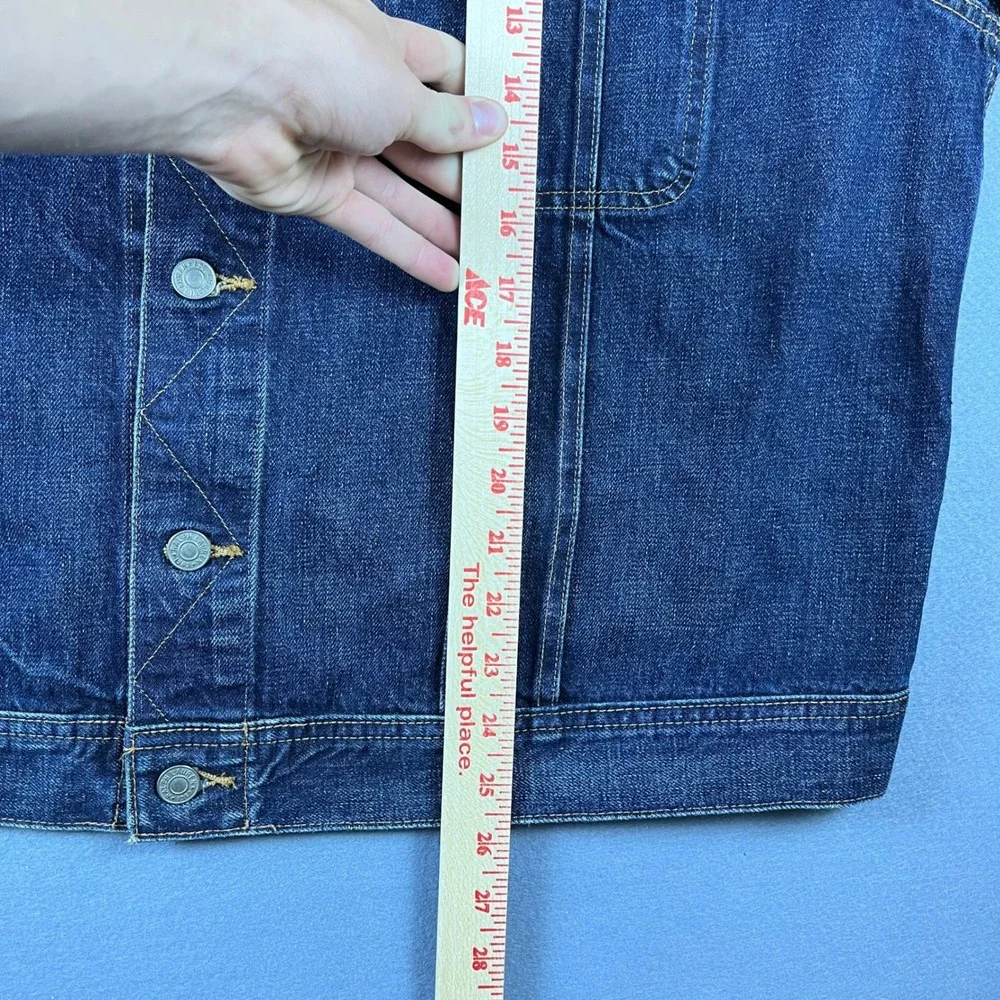 VTG Polo Ralph Lauren Mens Blue Denim Trucker Jacket XXL Dark Wash Lee 101J